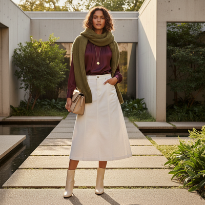 Jupe en jean blanche