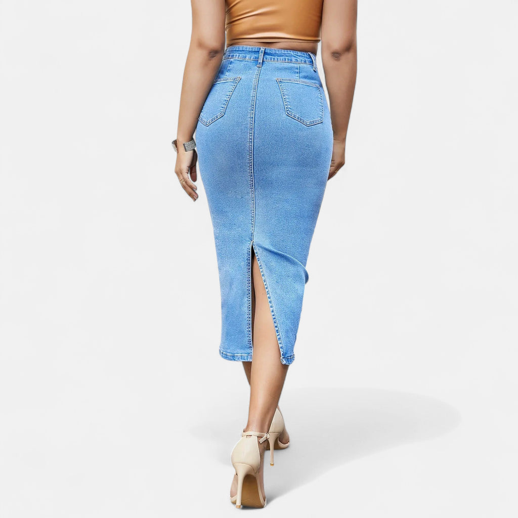 Jupe crayon longue jean