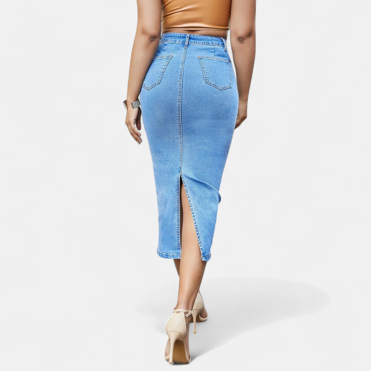 Jupe crayon longue jean