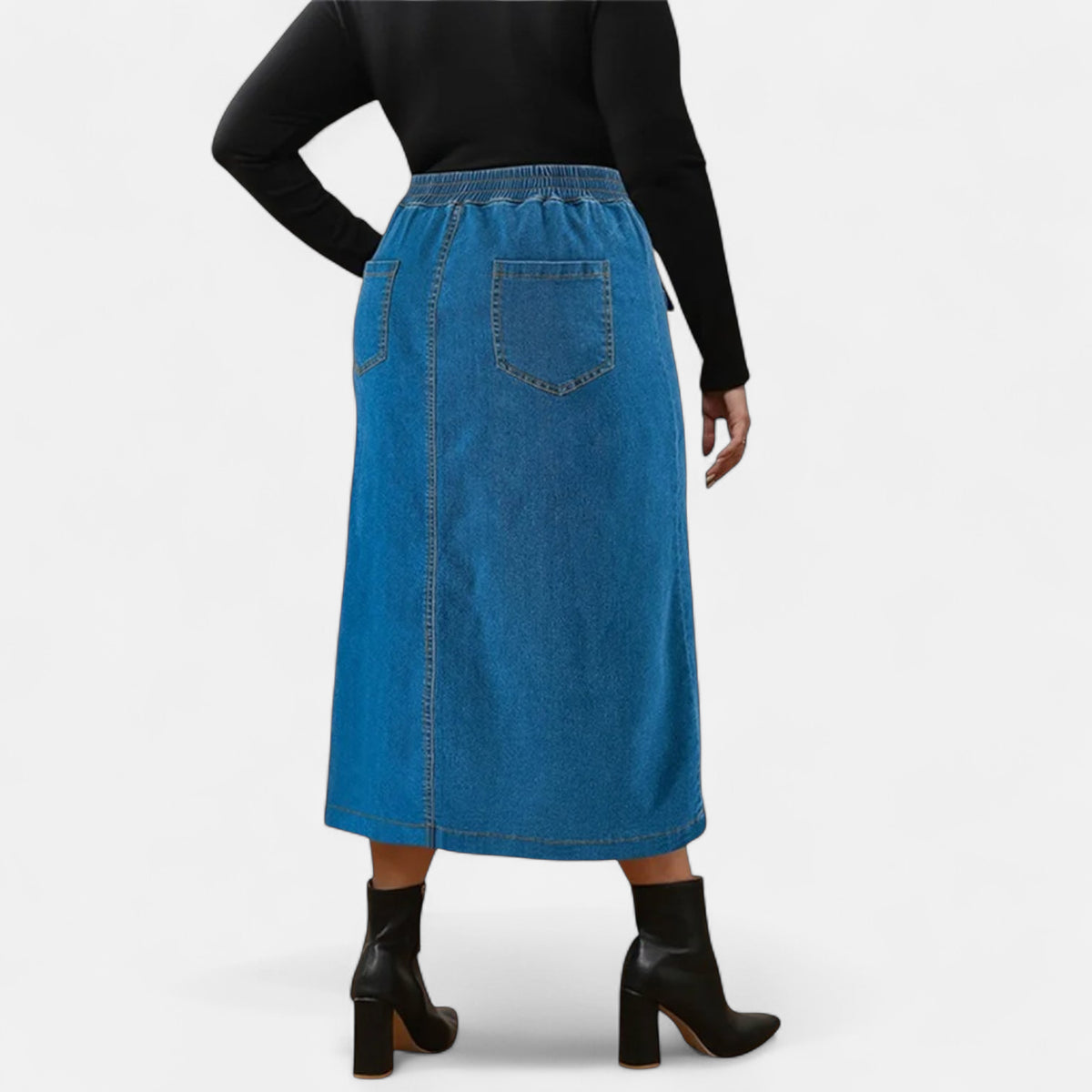 jupe en jean boutonnée grande taille