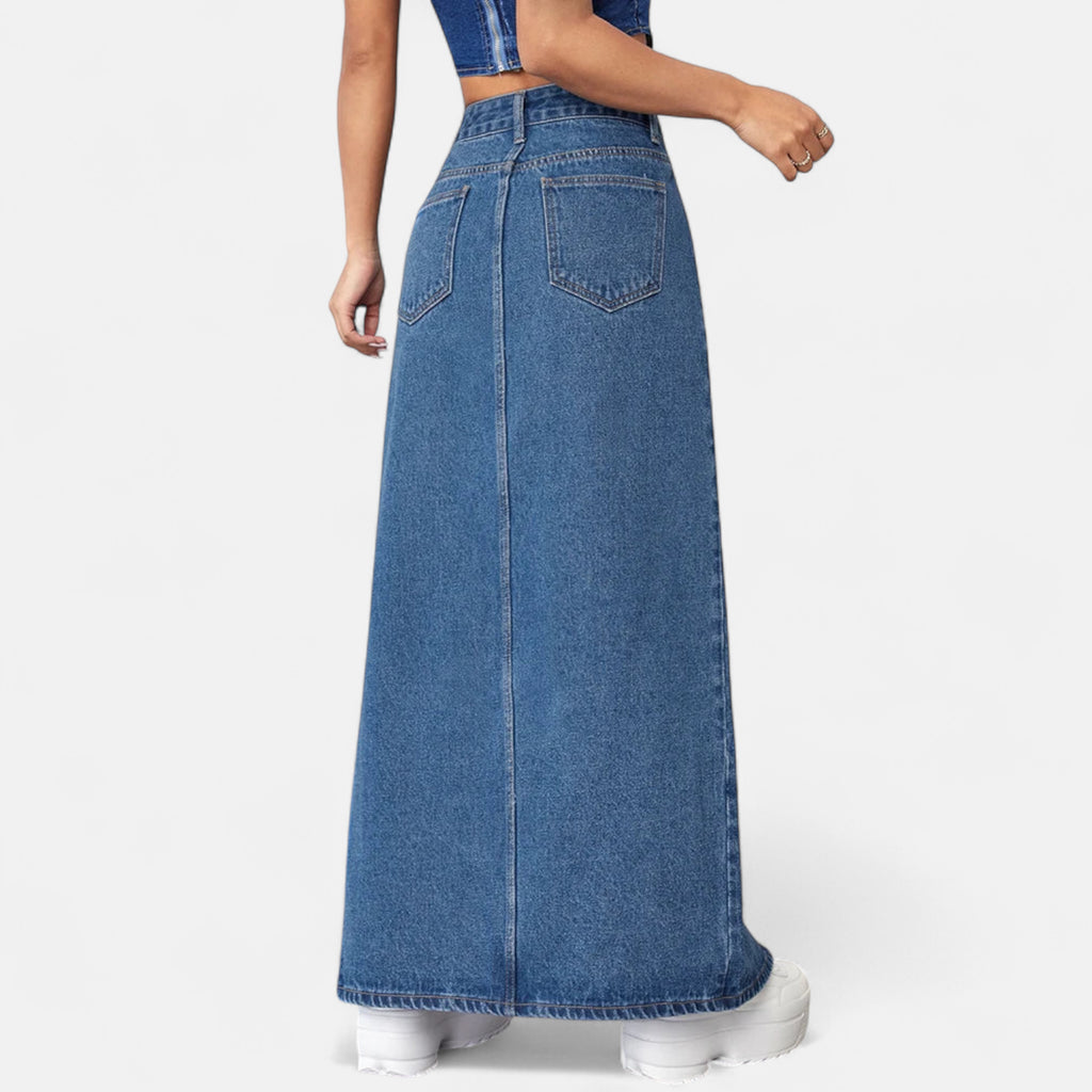 Jupe en jean longue tendance