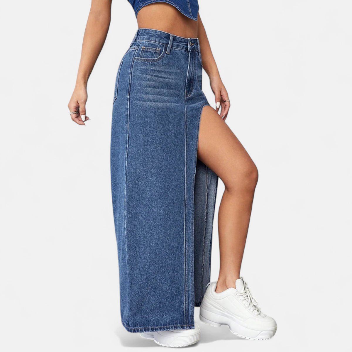 Jupe en jean longue tendance