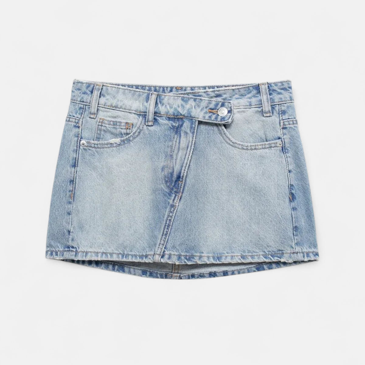 Mini jupe en jean bleu clair