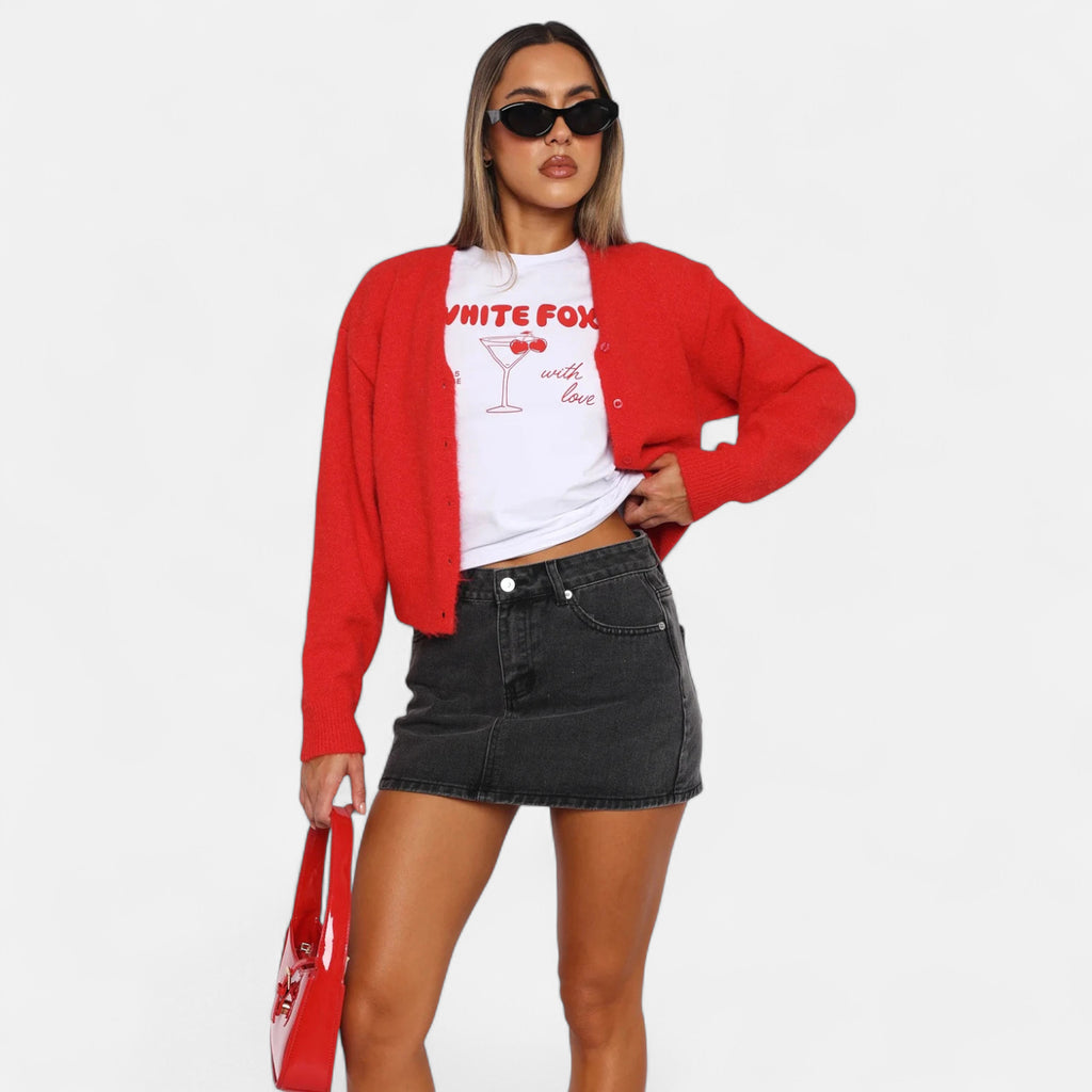 Mini jupe en jean noir